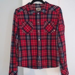 TNA Plaid Button Down - L